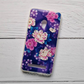 Зарядні пристрої Зарядные устройства ^/--/^ Чохол для Asus ZenFone 5 (A /--/ 501 /--/ CG) силіконовий, квітковий принт, фіолетовий ^_^^^ Чехол Asus A /--/ 501 /--/ CG ZenFone 5 для телефона силиконовый - фото фото фото