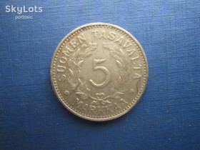 Фінляндія Финляндия ^/--/^ Монета 5 марок Фінляндія 1937 ^_^^^ Монета 5 марок Финляндия 1937 - фото фото фото