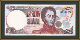 Венесуела Венесуэла ^/--/^ Венесуэла 5000 боливаров 1996 P-75  (75 /--/ b) UNC ^_^^^ Венесуела 5000 боліварів 1996 P-75 (75 /--/ b) UNC - фото фото фото