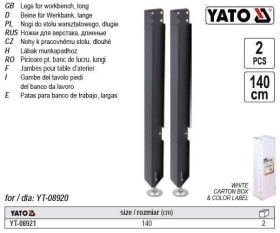 Інші інструменти Другие инструменты ^/--/^ Ножки для стола YT-08920 YATO h /--/ 140 см 2 штуки YT-08921 ^_^^^ Ножки для столу YT-08920 YATO Польща h /--/ 140 см 2 штуки YT-08921 - фото фото фото