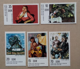 Мистецтво Искусство ^/--/^ ГДР 1974 г - Живопись XX века, негаш ^_^^^ НДР 1974 - Живопис XX століття, негаш - фото фото фото