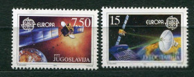 Освоєння космосу Освоение космоса ^/--/^ Югославия 1991 Европа СЕПТ Космос Спутники связи  Mi 2476-2477 MNH Cv 11- ^_^^^ Югославія 1991 Європа СЕПТ Космос Супутники зв'язку Mi 2476-2477 MNH Cv 11- - фото фото фото