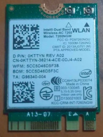 Wi-Fi адаптери Wi-Fi адаптеры ^/--/^ Wi-Fi + Bluetooth модуль Intel 7260 /--/ NGW 2,4+5 Ghz интерфейс M.2 ^_^^^ Wi-Fi + Bluetooth модуль Intel 7260 /--/ NGW 2,4+5 Ghz інтерфейс M.2 - фото фото фото