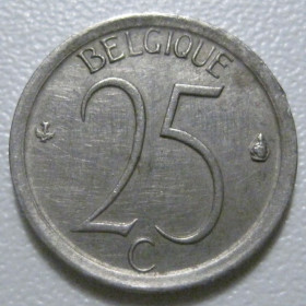 Бельгія Бельгия ^/--/^ Бельгія 25 сантимів 1970 року Belgique 42339 ^_^^^ Бельгия 25 сантимов 1970 года Belgique 42339 - фото фото фото
