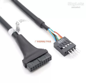 Шлейфи, перехідники Шлейфы, переходники ^/--/^ Перехідник USB 3.0 20 pin на USB 2.0 9 pin для материнської плати ^_^^^ Переходник USB 3.0 20 pin на USB 2.0 9 pin для материнской платы - фото фото фото