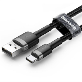Кабелі Кабели ^/--/^ Кабель Baseus Cafule USB 2.0 to Type-C 3 /--/ A 1 /--/ M Черный/Серый (CATKLF-BG /--/ 1) ^_^^^ Кабель Baseus Cafule USB 2.0 to Type-C 3 /--/ A 1 /--/ M Чорний/Сірий (CATKLF-BG /--/ 1) - фото фото фото