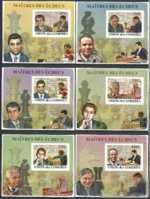 Комори Коморы ^/--/^ Коморы 2008 шахматы мэтры Крамник Ананд Каспаров Карпов Фишер Спасский 6 /--/ люкс-бл.В ^_^^^ Комори 2008 шахи метри Крамник Ананд Каспаров Карпов Фішер Спаський 6 /--/ люкс-бл. - фото фото фото