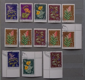 Флора Флора ^/--/^ СССР 1972 г - Лекарственные растения, 13 шт, гаш ^_^^^ СРСР 1972 р - Лікарські рослини, 13 шт, гаш - фото фото фото