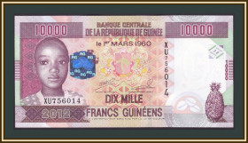 Інші країни Другие страны ^/--/^ Гвинея 10000 франков 2012 P-46 UNC ^_^^^ Гвінея 10000 франків 2012 P-46 UNC - фото фото фото