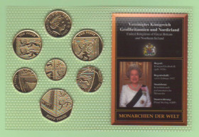 Єлизавета II (після ) Елизавета II (после ) ^/--/^ Набор позолоченых 7 монет ВЕЛИКОБРИТАНИЯ - из серии: Монархии мира / набір Великобританія ^_^^^ Набор позолоченных 7 монет ВЕЛИКОБРИТАНИЯ - из серии: Монархии мира / набор Великобритания - фото фото фото