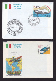Транспорт Транспорт ^/--/^ Авиация .  Италия - аэрограмма   MNH - с ОМ ^_^^^ Італія - аерограма MNH - фото фото фото