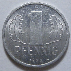 НДР, ФРН ГДР, ФРГ ^/--/^ Німеччина 1 пфеніг 1983 року 41294 ^_^^^ Германия 1 пфенниг 1983 года 41294 - фото фото фото