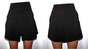 Шорти Шорты ^/--/^ Шорты высокая талия чёрный h&amp;m 48-50 /--/ р ^_^^^ Шорти висока талія чорний h&amp;m 48-50 /--/ р - фото фото фото