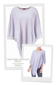 Кардигани Кардиганы ^/--/^ Трикотажне фактурне пончо накидка gerry weber трикутної форми.... ^_^^^ Трикотажное фактурное пончо накидка gerry weber треугольной формы. - фото фото фото