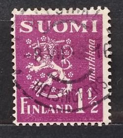 Скандинавія Скандинавия ^/--/^ Финляндия 1930 г - Стандарт.Герб Лев, гаш ^_^^^ Фінляндія 1930 - Стандарт. Герб Лев, гаш - фото фото фото
