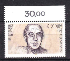 Історія та особистості История и личности ^/--/^ ZM Германия , Берлин 1989 г  MNH - Эрнст Рейтер - немцы в России ^_^^^ ZM Німеччина, Берлін 1989 р MNH - Ернст Рейтер - німці в Росії - фото фото фото