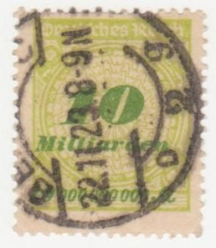 Веймарська республіка Веймарская республика ^/--/^ Германия  ( Рейх) 1923 г. №  326  гашеная ^_^^^ Німеччина (Рейх) 1923 р. No 326 гашена - фото фото фото