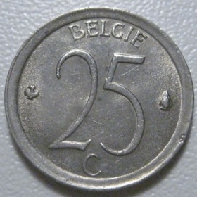Бельгія Бельгия ^/--/^ Бельгія 25 сантимів 1972 року Belgie 42356 ^_^^^ Бельгия 25 сантимов 1972 года Belgie 42356 - фото фото фото