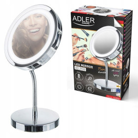 Інша техніка Другая техника ^/--/^ Косметичне дзеркало Adler AD 2159 з LED-підсвічуванням, 3-кратним збільшенням і хромованим корпусом ^_^^^ Косметическое зеркало Adler AD 2159 с LED-подсветкой, 3-кратным увеличением и хромированным корпусом - фото фото фото
