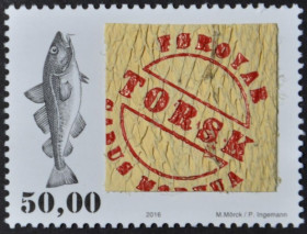 Інше Другое ^/--/^ Фарерские острова Фауна Марка из кожи трески 2016 (Без запаха) ^_^^^ Фарерські острови Фауна Марка зі шкіри тріски 2016 (Без запаху) - фото фото фото