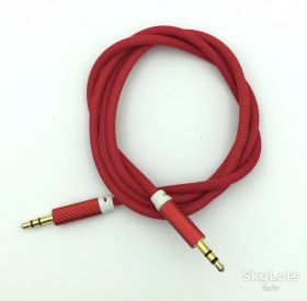 Кабелі Кабели ^/--/^ Кабель AUX A-002 плетенный круглый Red (тех. упаковка) ^_^^^ Кабель AUX A-002 плетений круглий Red (тих. упаковка) - фото фото фото