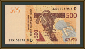Інші країни Другие страны ^/--/^ Западная Африка  (D - Мали) 500 франков 2023 P-419 Dl UNC ^_^^^ Західна Африка (D - Малі) 500 франків 2023 P-419 Dl UNC - фото фото фото