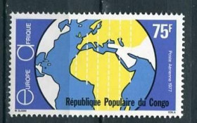 Інше Другое ^/--/^ Конго Congo 1977  Mi 569 Europa-Africa  MNH ^_^^^ Конго Congo 1977 Mi 569 Europa-Africa MNH - фото фото фото