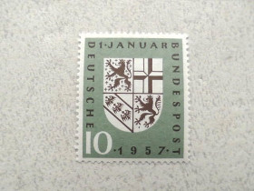 НДР, ФРН ГДР, ФРГ ^/--/^ Поштова марка Німеччина ФРН &amp;quot; Геральдика &amp;quot; 1957 рік ** ^_^^^ Почтовая марка Германия ФРГ &amp;quot; Геральдика &amp;quot; 1957 год ** - фото фото фото