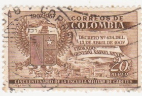 Південна Америка Южная Америка ^/--/^ Колумбия 1957 г. № 795 гашеная ^_^^^ Колумбія 1957 р. No 795 гашена - фото фото фото