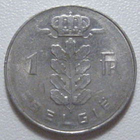 Бельгія Бельгия ^/--/^ Бельгія 1 франк 1977 року Belgie 42685 ^_^^^ Бельгия 1 франк 1977 года Belgie 42685 - фото фото фото
