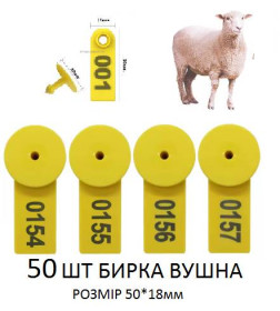 Інші товари для тварин Другие товары для животных ^/--/^ Бирки  номерна для тварин 50 шт.Бирки для корів, свіней, коз, тетат. Номерні бирки. Вушні бирки /--/ 50 шт ^_^^^ Бирки номерна для животных 50 шт. Бирки для коров, свиней, коз, тетат. Номерные бирки. Ушные бирки /--/ 50 шт - фото фото фото
