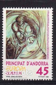Малі Держави Європи Малые Государства Европы ^/--/^ Андорра  1993 г - MNH - ИСКУССТВО - 2 /--/ а  скана / 2 /--/ е марки ^_^^^ Андорра 1993 р - MNH - Мистецтво - 2 /--/ а скана / 2 /--/ е марки - фото фото фото