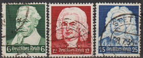 Третій Рейх (-) Третий Рейх (-) ^/--/^ 1935 - Рейх - Композитори Mi.573-75 _3.0 € ^_^^^ 1935 - Рейх - Композиторы Mi.573-75 _3.0 € - фото фото фото