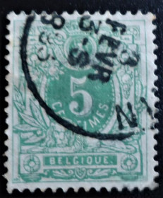 Бенілюкс Бенилюкс ^/--/^ Бельгия   1884  г. № 42 гашеная ^_^^^ Бельгія 1884 р. No 42 гашена - фото фото фото