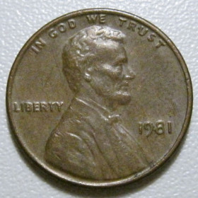 Обігові Обиходные ^/--/^ США 1 цент 1981 року #40088 ^_^^^ США 1 цент 1981 года #40088 - фото фото фото