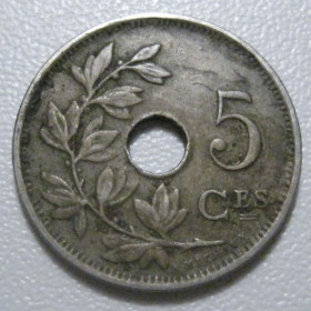 Бельгія Бельгия ^/--/^ Бельгія 5 сантимів 1913 року 42177 ^_^^^ Бельгия 5 сантимов 1913 года 42177 - фото фото фото