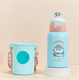 Конструктори Конструкторы ^/--/^ 6-12 годинний сталевий термос-поїльник із трубочкою. Ведмежатко. термопляшка із сумочкою. колір  фіо ^_^^^ 6-12 часовой стальной термос-поильник с трубочкой. Медвежатко. термопляшка с сумочкой. Цвет фио - фото фото фото