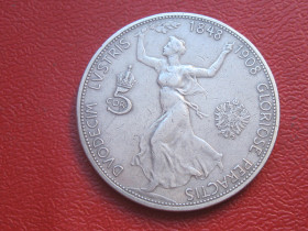 Австро-Угорщина Австро-Венгрия ^/--/^ 5 крон        (corona) 1908 года &amp;quot;60 лет правления Франца Иосифа&amp;quot; Серебро        (монета для Австрии).Состояние!!! ^_^^^ 5 крон (corona) 1908 року &amp;quot; 60 років правління Франца Йосифа &amp;quot; Срібло (монета для Австрії). Стан!!! - фото фото фото