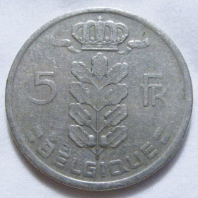 Бельгія Бельгия ^/--/^ Бельгія 5 франків 1949 року BELGIQUE #6 /--/ П /--/ 1695 ^_^^^ Бельгия 5 франков 1949 года BELGIQUE #6 /--/ П /--/ 1695 - фото фото фото
