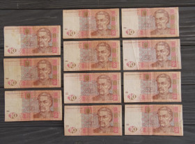 Загальнодержавні випуски Общегосударственные выпуски ^/--/^ Красные 10 грн., 2004-2005 гг, И. Мазепа ^_^^^ Червоні 10 грн, 2004-2005 рр, Мазепа - фото фото фото