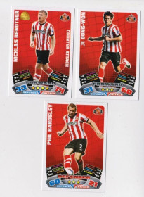 Інше Другое ^/--/^ Футбольные карточки MATCH ATTAX 2011-2012 Premier League  Футбольный клуб Sunderland  3 шт.  ^_^^^ Футбольні картки MATCH ATTAX 2011-2012 Premier League Футбольний клуб Sunderland 3 шт. - фото фото фото