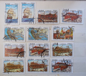 Транспорт Транспорт ^/--/^ Куба 1980 г - корабли, 13 шт ^_^^^ Куба 1980 — кораблі, 13 шт - фото фото фото
