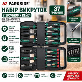 Викрутки Отвертки ^/--/^ набір викруток Parkside      (37 предметів) ^_^^^ набор отверток Parkside (37 предметов) - фото фото фото