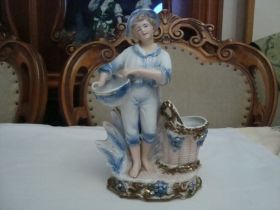 Статуетки, Скульптури, Фігурки, Фарфор Статуэтки, Скульптуры, Фигурки, Фарфор ^/--/^ Шикарная Антикварная Статуэтка Садовник СборщикВинограда Фарфор Германия 19 Век ^_^^^ Шикарна Антикварна Статуетка Садовник СборщикВинограда Фарфор Німеччина 19 Століття - фото фото фото