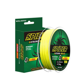 Ліски, шнури, повідці Лески, шнуры, поводки ^/--/^ Шнур плетений Spider G-Strong 4 /--/ X PE Braid 0,14 /--/ mm/4,5 /--/ kg yellow 100 /--/ м ^_^^^ Шнур плетён Spider G-Strong 4 /--/ X PE Braid 0,14 /--/ mm/4,5 /--/ kg yellow 100 /--/ м - фото фото фото