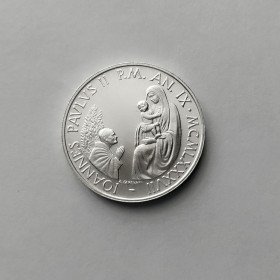 Італія і Ватикан Италия и Ватикан ^/--/^ 1000 ЛИР ВАТИКАН 1987 состояние UNC серебро РЕДКАЯ!!! ^_^^^ 1987 Лір Ватикан стан UNC срібло Рідка!!! - фото фото фото