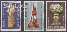 Малі Держави Європи Малые Государства Европы ^/--/^ Кипр 1976 Европа СЕРТ искусство ремесло Mi 435-437 MNH ^_^^^ Кіпр 1976 Європа СЕРТ мистецтво ремесло Mi 435-437 MNH - фото фото фото