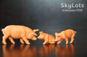 Фігурки, солдатики Фигурки, солдатики ^/--/^ свинка с поросятами животные PLAHO-MAROLIN ГДР набор ^_^^^ Свинка з поросятами тварини PLAHO-MAROLIN НДР набір - фото фото фото