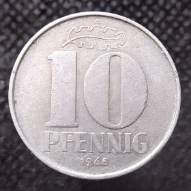 НДР, ФРН ГДР, ФРГ ^/--/^ Німеччина - НДР 10 пфенігів, 1968 ^_^^^ Германия - ГДР 10 пфеннигов, 1968 - фото фото фото