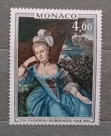 Мистецтво Искусство ^/--/^ Монако 1975 г - Катрин де Бриньоль-Сале  (1739–1813), негаш ^_^^^ Монако 1975 - Катрін де Бріньоль-Сале (1739-1813), негаш - фото фото фото